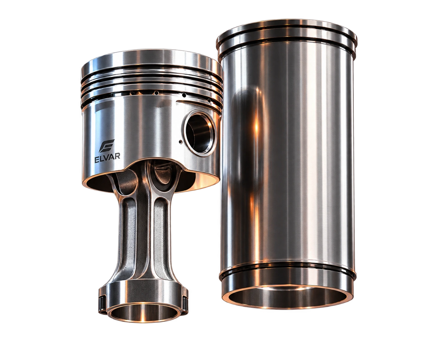 Piston and connecting rod
