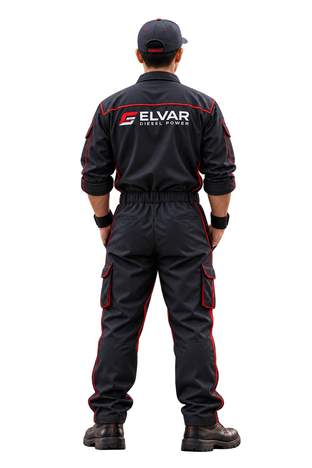 ELVAR technician looking at the engine